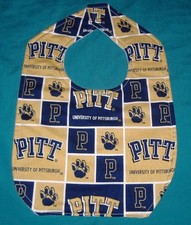 .NEW handmade BABY CHILD BIB UNIVERSITY OF PITTSBURGH PITT PANTHERS SHIP disc