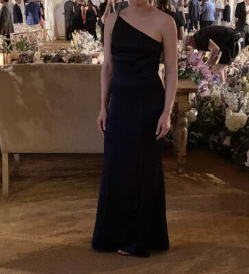 Amsale Kaia Bridesmaid Dress - Silk Navy Blue Formal Amsale Kaia Bridesmaid Dress - Silk Navy Blue Formal