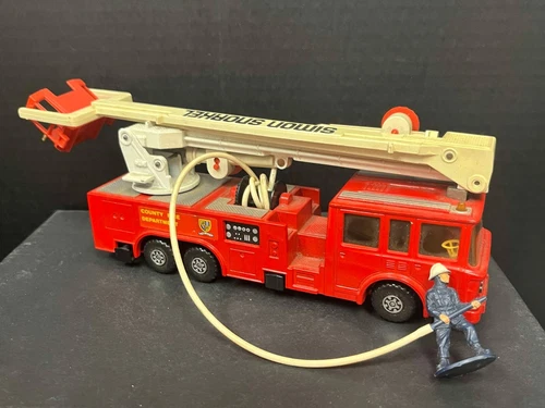 K-39 SNORKEL FIRE ENGINE MATCHBOX LESNEY 1979 BUCKET TRUCK HOSE STUCK