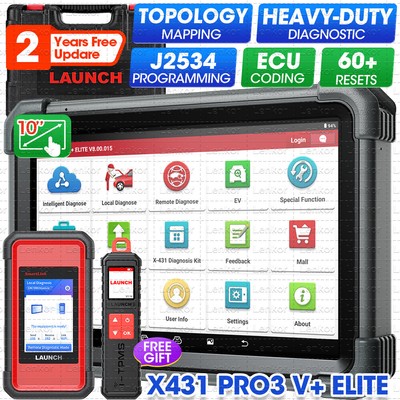 LAUNCH X431 PRO3S V+ 5.0 ELITE PRO5 Car Diagnostic Tool J2534 Programming Coding
