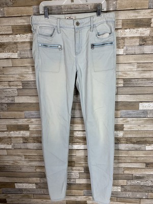 Da Donna Hollister Light Blue Jeans taglia 5R 27W 31L con cerniera tasche  anteriori Alta W | eBay