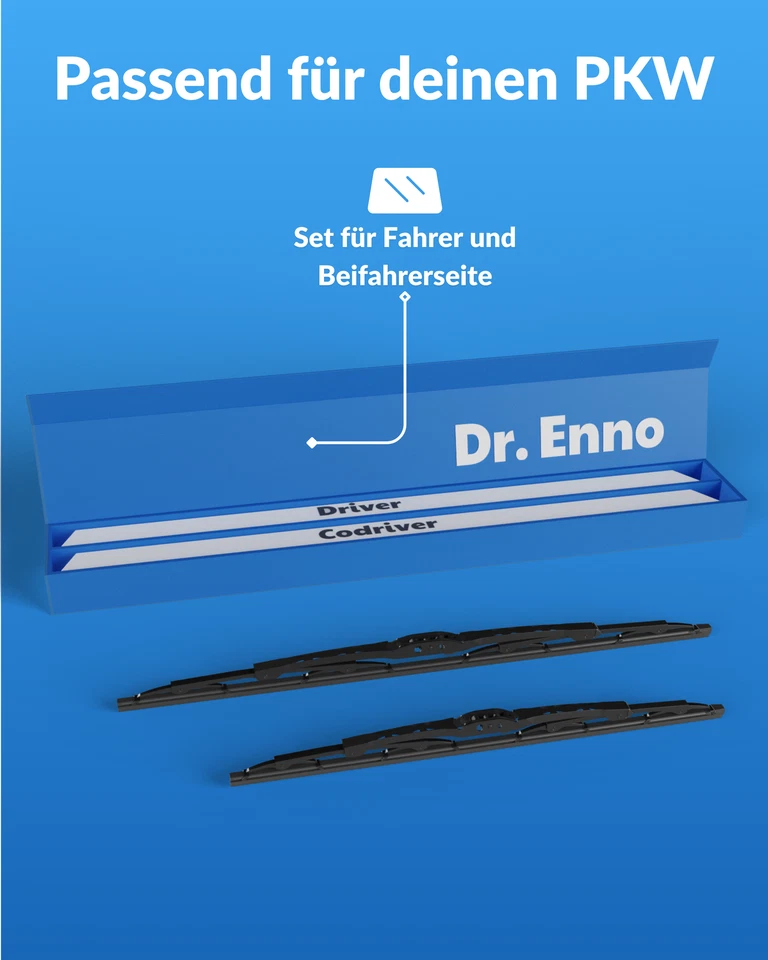 Essuie-glaces Dr. ENNO 450 et 450 mm, entre autres pour Toyota Camry Berline - Photo 2/4