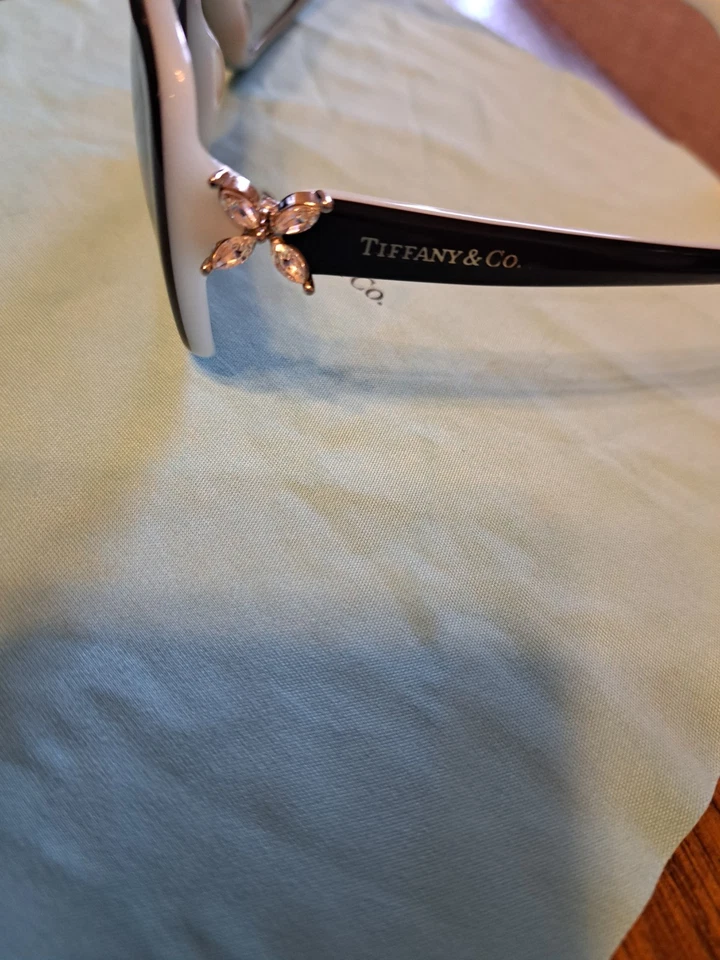 Gafas de sol Tiffany & Co TF 4047-B 8055/3C 55□19 3N negro turquesa mariposa Foto 3 de 4