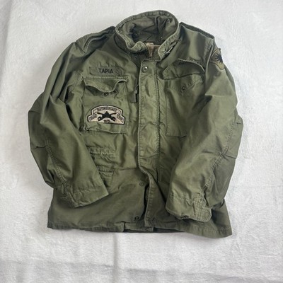 VTG Alpha Industries Cold Weather Field Jacket Military Green Men's Small Short