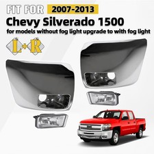 For 2007-2013 Chevy Silverado 1500 Bumper End Caps Set Chrome W Fog Light Lhrh For 2007-2013 Chevy Silverado 1500 Bumper End Caps Set Chrome W Fog Light Lhrh