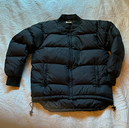 REI Men's 40 Black 650 Fill Down Insulated Puffer Jacket Full Zip Stand Collar - product listing photo