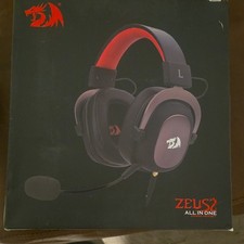 Redragon Zeus 2 Gaming Headset Black/Red Stereo USB 3.5mm Detachable Mic