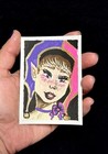 ACEO Art - Female Jester, Harlequin, Fantasy Portrait - Acrylic 2.5x3.5 by M.A.R — photo 3