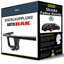 Starre Anhängerkupplung für SKODA Fabia Kombi 04.2010-12.2014 II Typ 5J Auto Hak