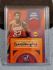 2018-19 DONRUSS TIMELESS TREASURES CALVIN MURPHY AUTO GAME WORN JERSEY #'D 30/99