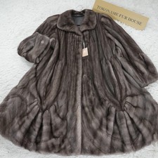 Blue iris Mink Fur Coat Patterned hem AMERICAN Legend - Genuine Vintage Fur F...