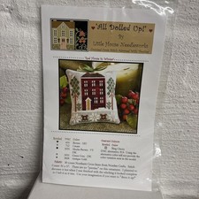 Little House Needleworks Cross Stitch Pattern All Dolled Up RED HOUSE IN WINTER
