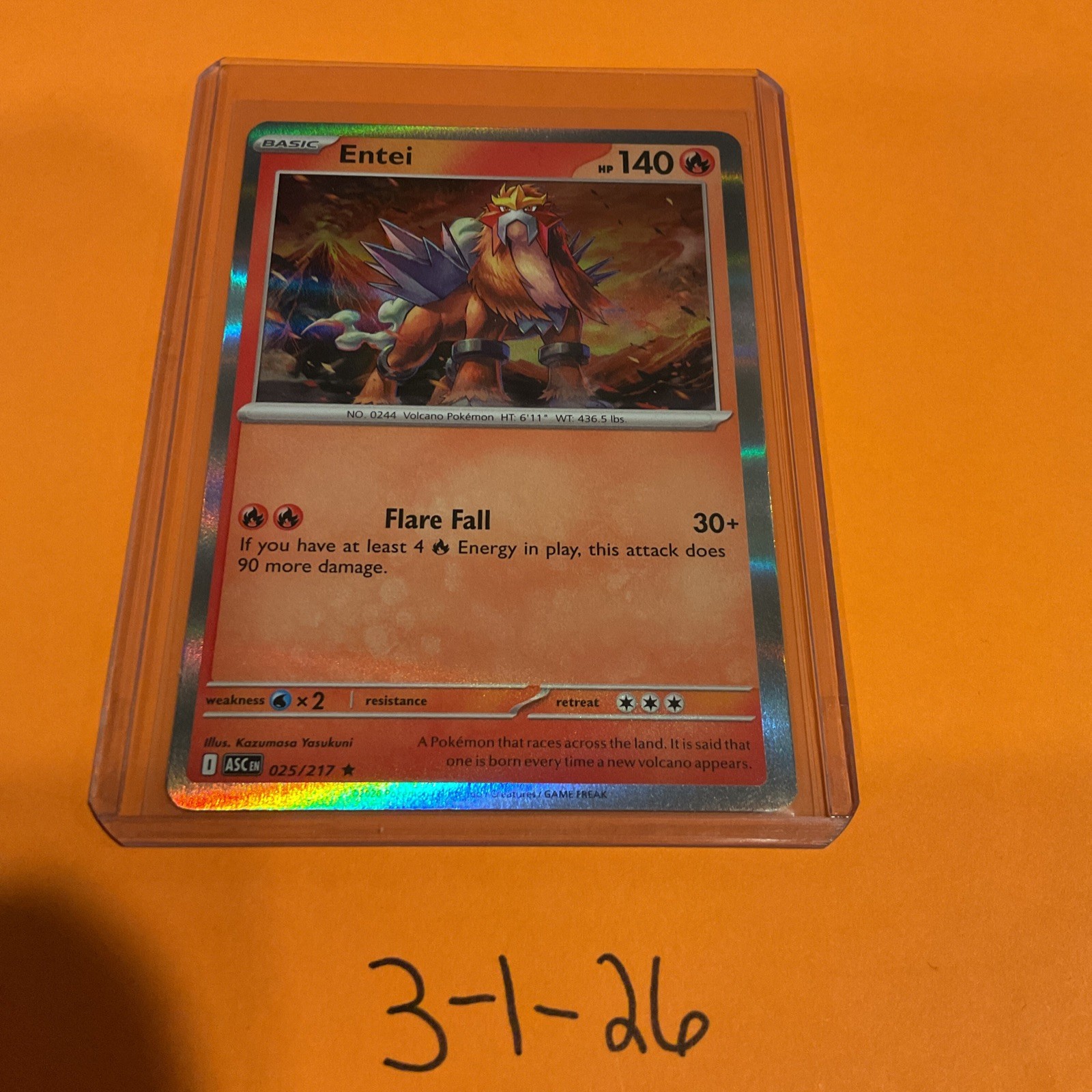 Entei 025/217 (Holo Rare) Ascended Heroes NM