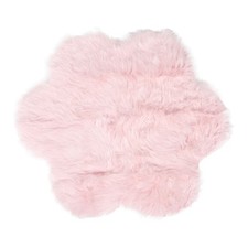 Soft Plush Pink Flower Shaped Rug for Bedroom Bedside Carpet 90 00X90 00X1 00 cm