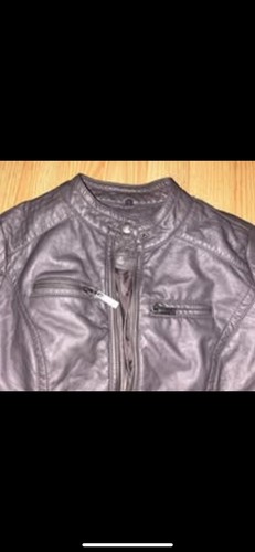 Girls Faux Leather Jacket Size 10/12 - Picture 2 of 2