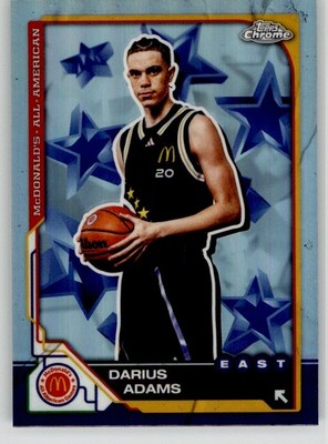 Darius Adams 2025 Topps Chrome McDonald's All American Refractor 2 Maryland