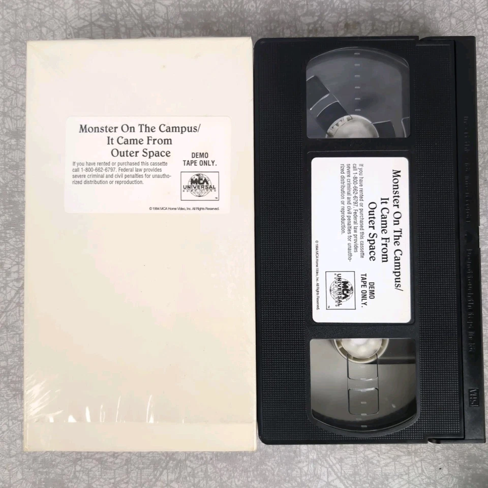 Universal Monsters MCA Horror DEMO Promo VHS Tape Lot Mole People Deadly Mantis - Image 4 of 4