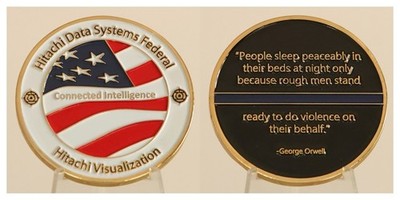 Hitachi Data Systems Federal Thin Blue Line Challenge Coin 1#2
