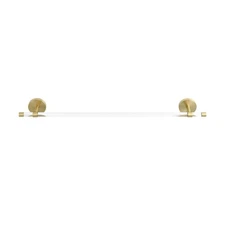 Swiss Madison Verre Acrylic Towel Bar in Brushed Gold