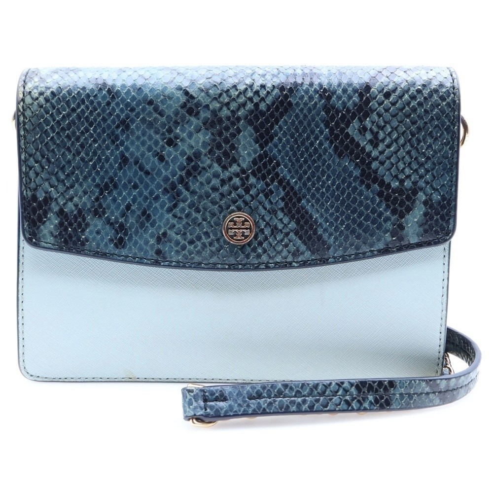Tory Burch Python Pattern Chain Shoulder Bag Wome… - image 1