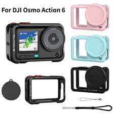 For DJI OSMO ACTION 6 Camera Metal Frame Protective Case Cover w/ Lens Guard Cap