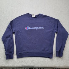 Champion Reverse Weave Sweatshirt Mens Medium Logo Embroidery Pullover