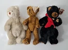 Vintage Ty Bears 3 Ivan & Mason & Dickens 9" Plushes All Jointed 1993