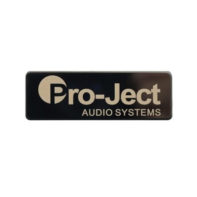 Pro-Ject stainless steel customize Logo Badge 60mm(2.36'')X20mm(0.78'') Dark Grey
