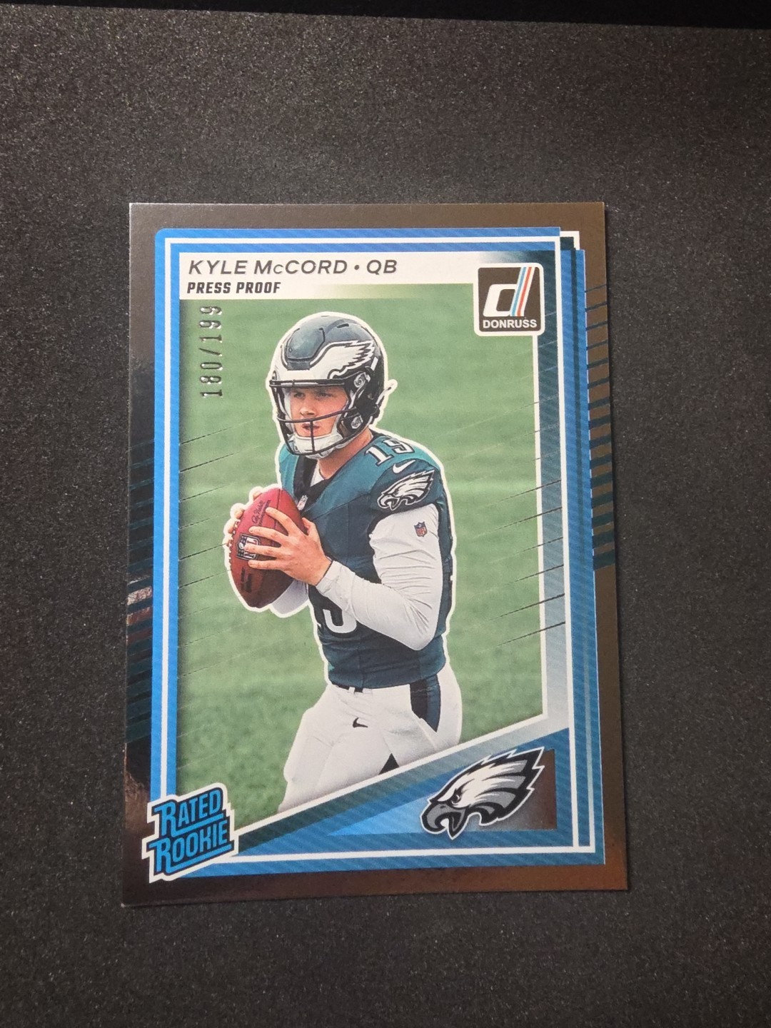 2025 Panini Donruss - Rated Rookie Kyle McCord #325 Press Proof Silver /199 (RC)