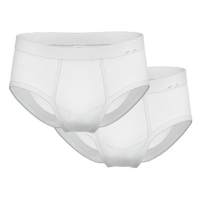 AMMANN Herren Slip, 2er Pack - Feinripp, Eingriff, Weichbund, Baumwolle
