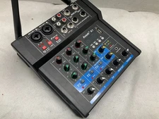 Aveek 200W Powered Amplifier Audio Mixer, 4 Channel Sound Mixer