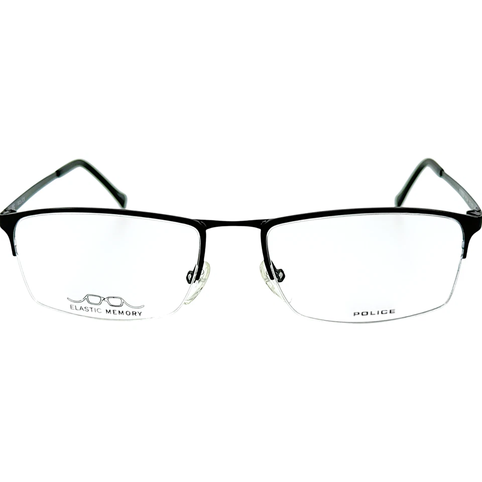 Marco de gafas Police VPL244 para hombre semi sin montura 0531 negro semi mate 56-18 Foto 3 de 4
