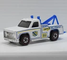 HOT WHEELS REDLINE RAMBLIN' WRECKER VINTAGE 1974 HONG KONG WHITE TOY TOW TRUCK