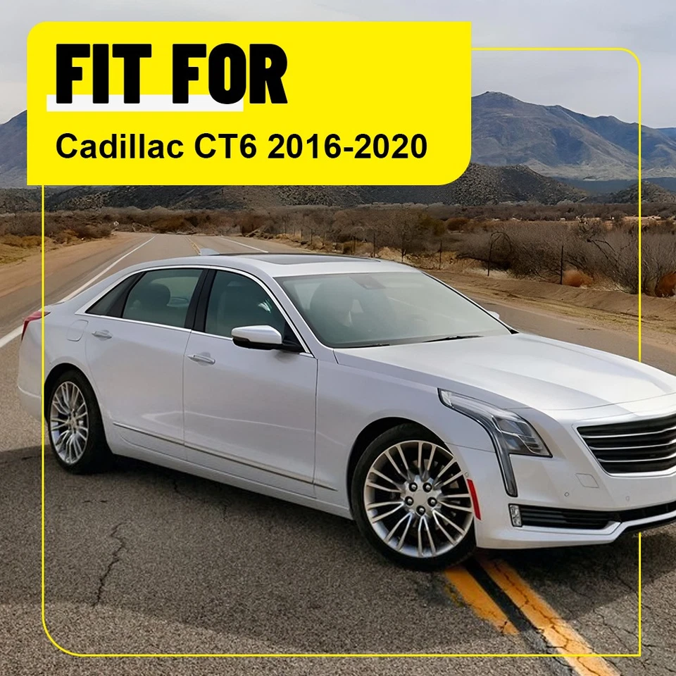 Capas de postes de pilar pretas 6 peças acabamento de porta para Cadillac CT6 2016-2020 6-30X - Imagem 4 de 4