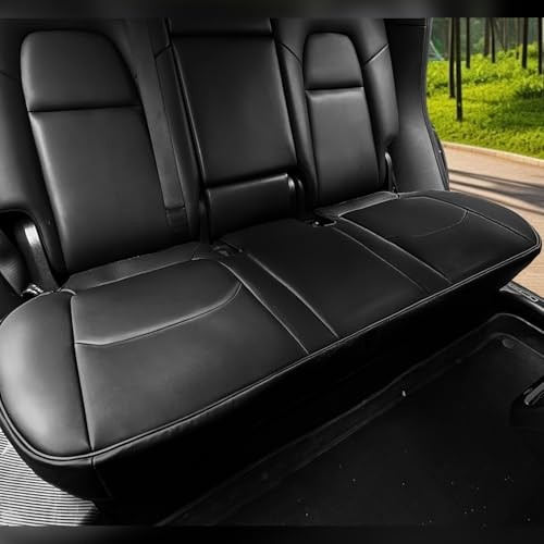 Car Seat Cover Luxury Nappa Leather Rear Seat Cover for Tesla Model Y Back