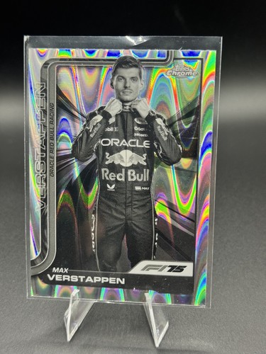 2025 Topps Chrome Formula 1 - F1 Drivers Max Verstappen #1 Black & White RayWave
