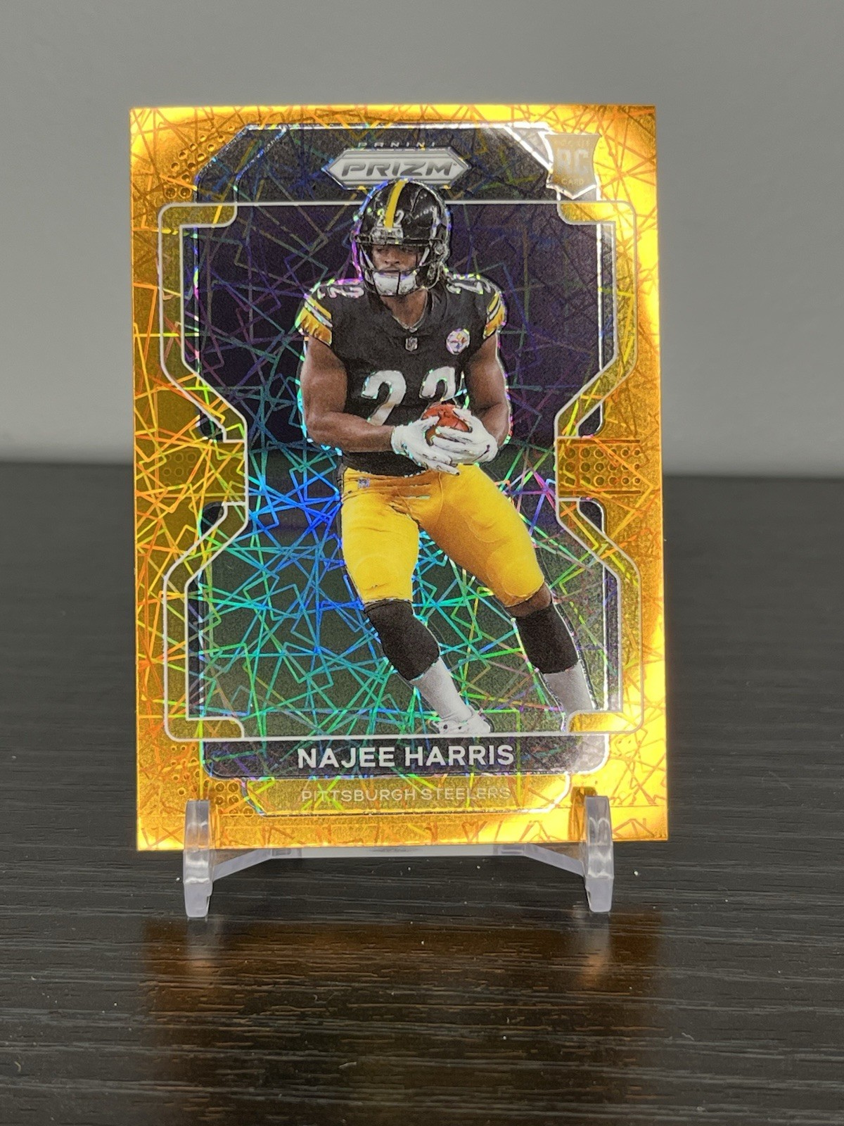 Najee Harris 2021 Panini Prizm #343 RC Orange Lazer Prizm Rookie RC