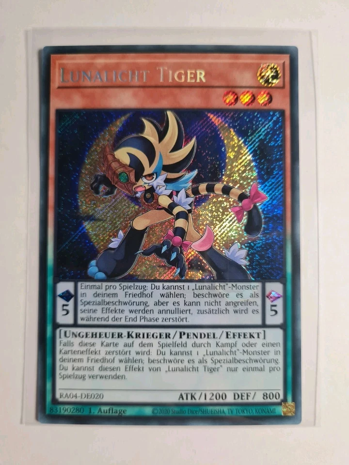 Yu-Gi-Oh! Lunalight Tiger • Secret Rare • RA04-DE020 • QCS • Deutsch • NM - Bild 3 von 4