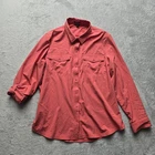 Eddie Bauer Shirt XL Classic Fit Roll Tab Button Front Pockets Hiking Outdoors