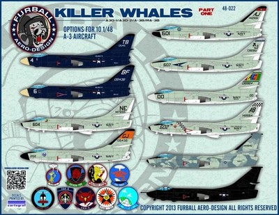Furball Aero Design 1/48 A-3 Skywarrior ''Killer Whales'' Part I decal