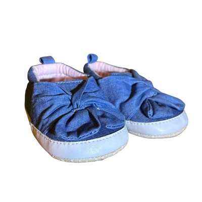 Mädchen Baby 0-3 Monate F&F Denim Schleife Lauflernschuhe