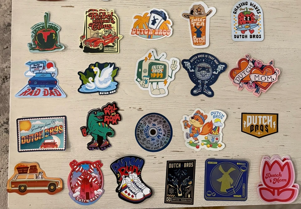 Dutch Bros Stickers - Buy More And Save! FREE SHIPPING!