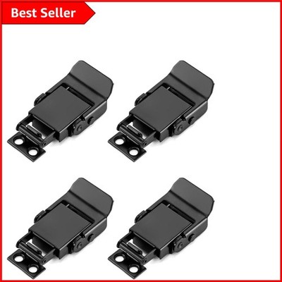 4er Pack Federzug Knebelverschluss - robuster Edelstahl mit schwarzer Oberfläche