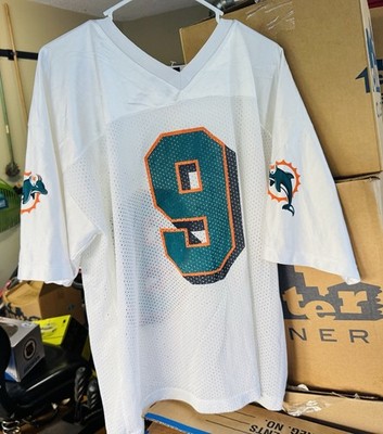 Miami Dolphins NFL Vintage Logo Athletic Jay Fielder White Dolphins Jersey - XL
