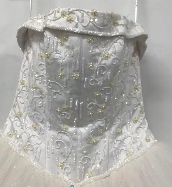 Michaelangelo NT8017 Strapless Tulle Wedding Dress Ball Gown Size 8 - Image 2 of 4