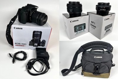 CANON EOS 700D SLR-Digitalkamera 18MP Touchscreen mit 3 Objektiven