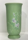 Vintage Weller Pottery B-7 Vase Mint Green Floral Relief Art Pottery 9”Tall
