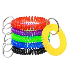 6 Pack Colorful Spring Wrist Coil Keychain coil bracelets keychain