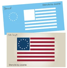 5" Flag Stencil Betsy Ross Spirit 1776 American Revolution 13 stars Colonies Art
