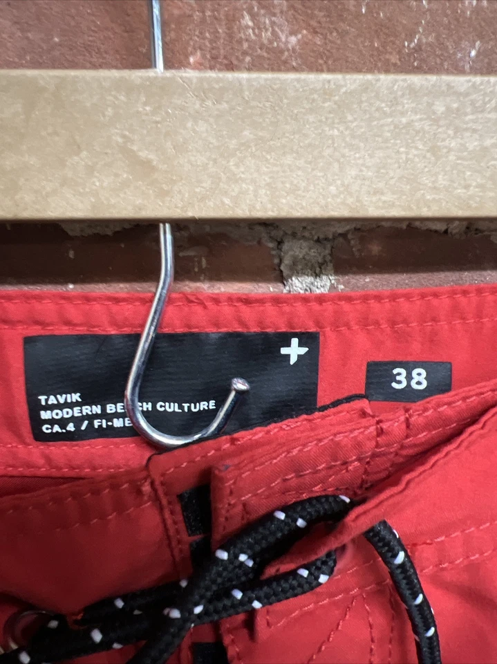 Pantalones Cortos Tavik Modern Beach Culture Para Hombre Rojo Azul Talla 38 Foto 3 de 3
